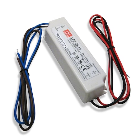 Diode Led DC Constant Voltage Driver, Class 2, 20W, 12V DI-0904